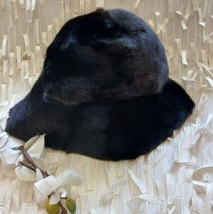 Lord & Taylor Black Fur Hat